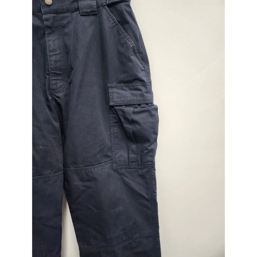 5.11 Tactical Mens Utility Cargo Pants Large Navy Adjustable Heavy Duty Gorpcore - Picture 2 of 9